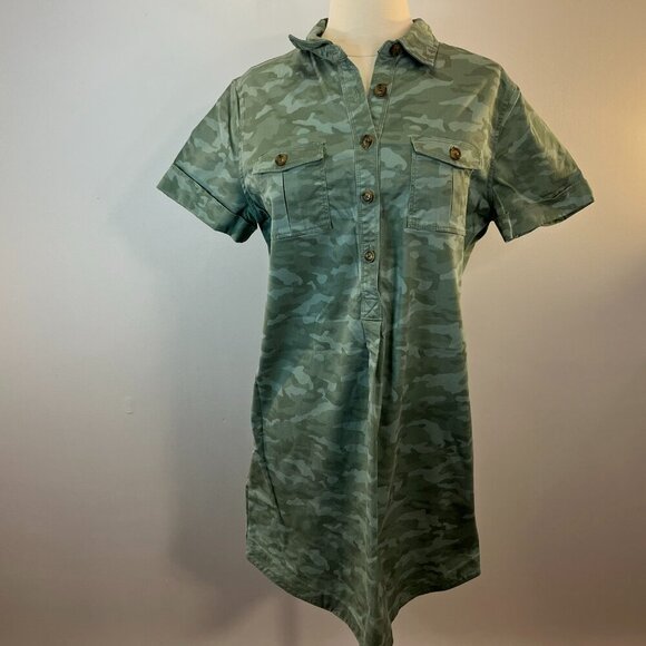 Vineyard Vines Women's Tonal Camo Margo Shirt Dress - Size 8 - Picture 2 of 7